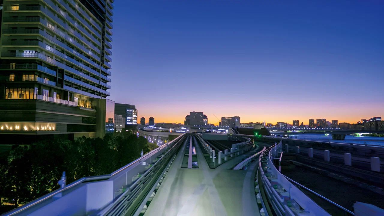 Train Night View 夜のゆりかもめ 新橋～豊洲 全線往復 - 剧照