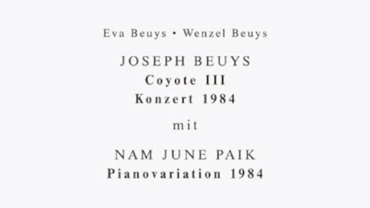 Joseph Beuys - Coyote III - 剧照