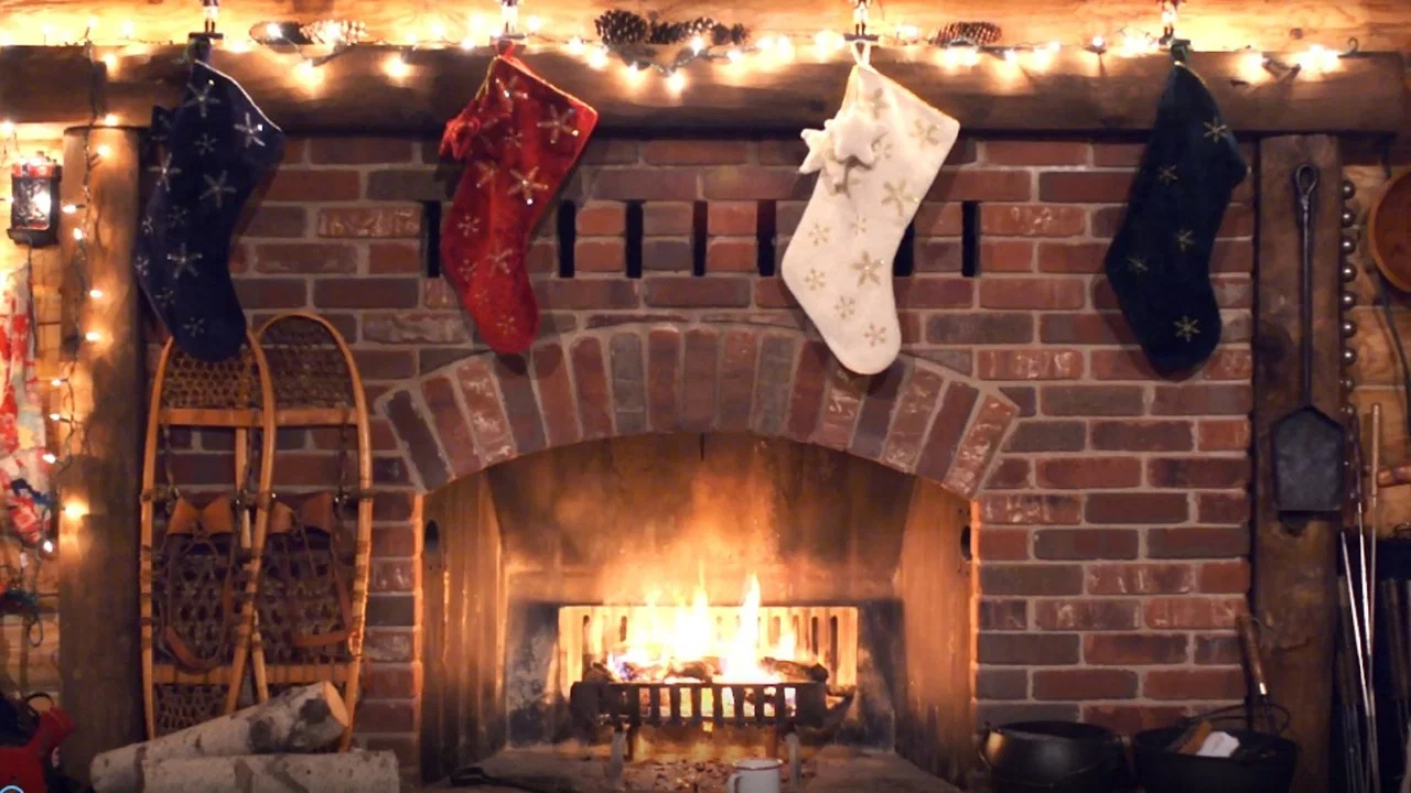 Christmas Yule Log Fireplace - 剧照