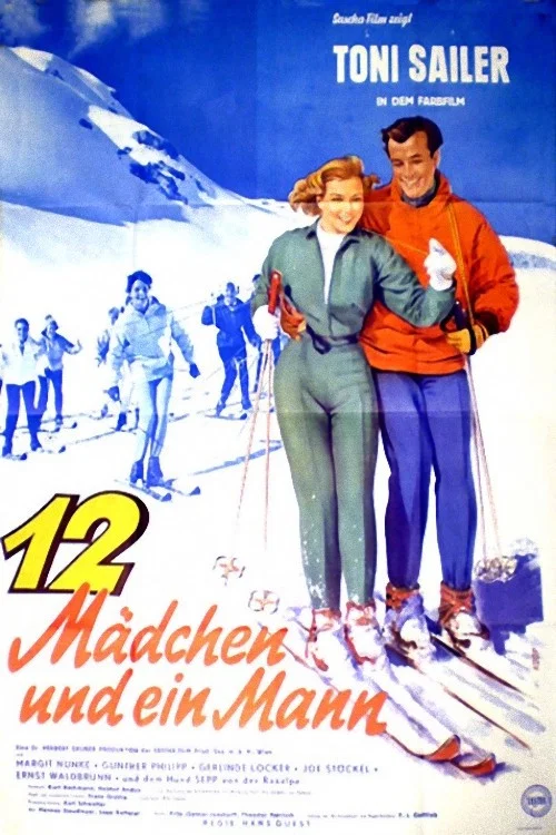 Zw&ouml;lf M&auml;dchen und ein Mann