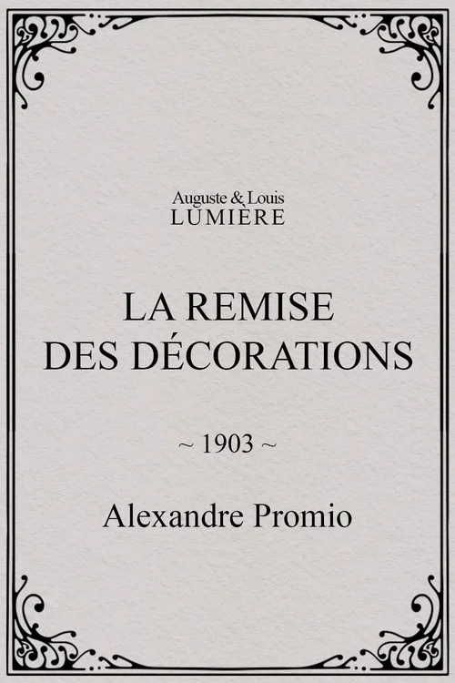 La remise des d&eacute;corations