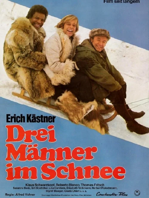 Drei M&auml;nner im Schnee