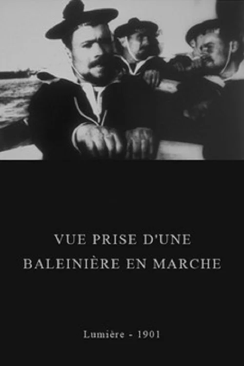 Vue prise d'une baleini&egrave;re en marche